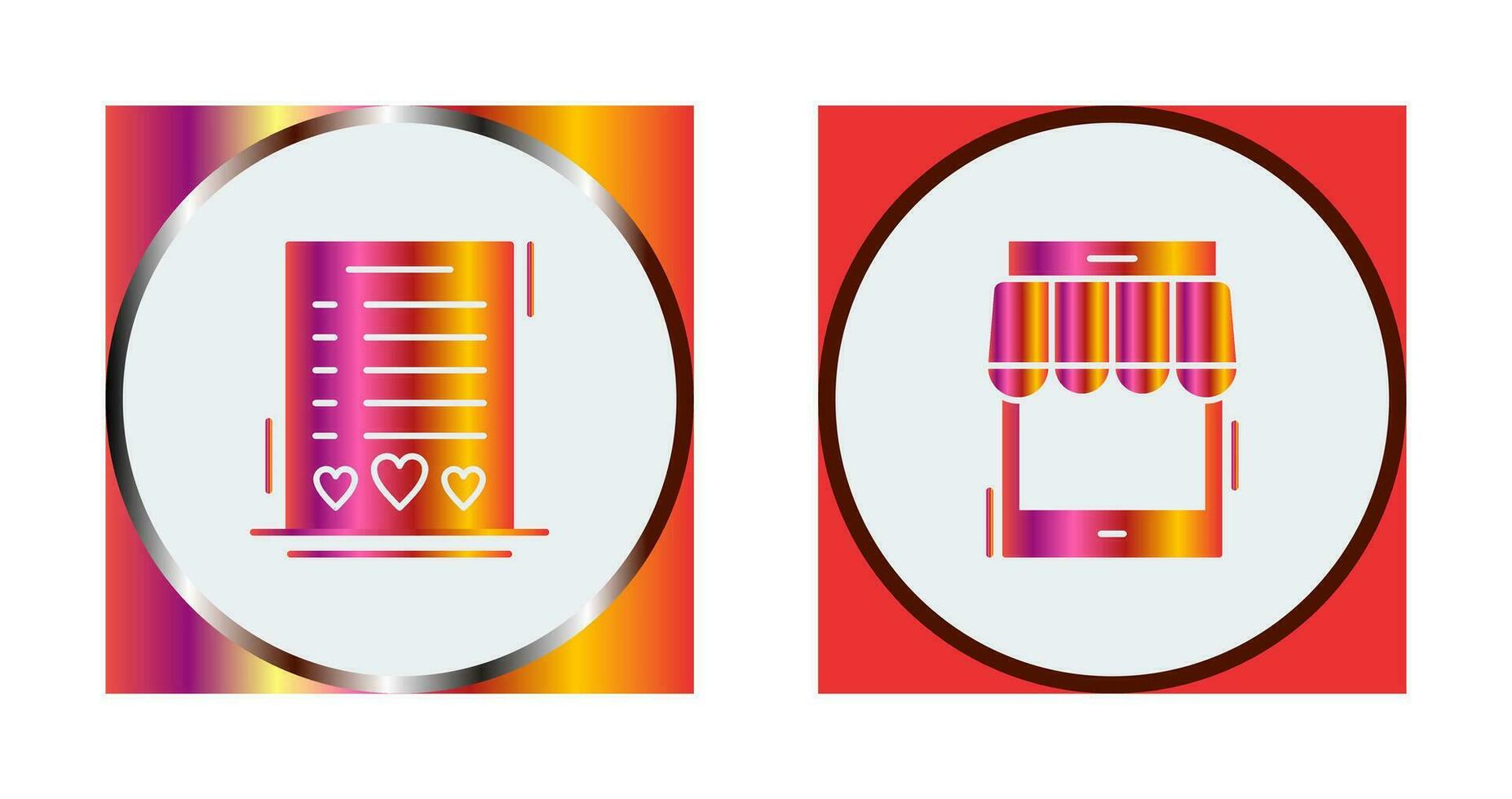 Wishlist and Online Shop Icon vector