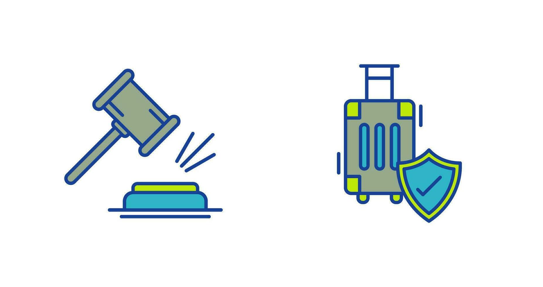 Gavel and Travel  Icon vector