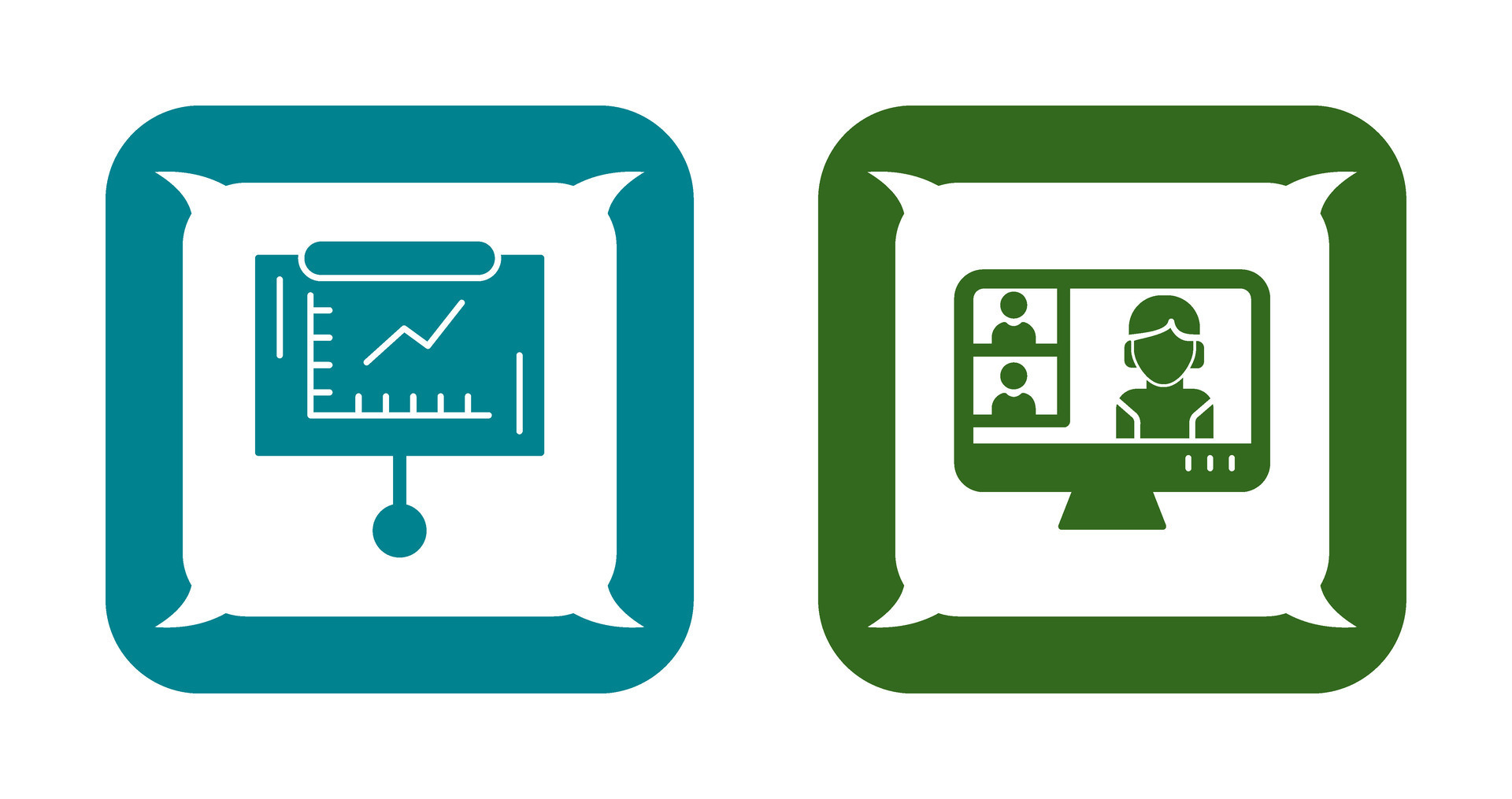 Line Graph and Conference video Call Icon 32892107 Vector Art at Vecteezy