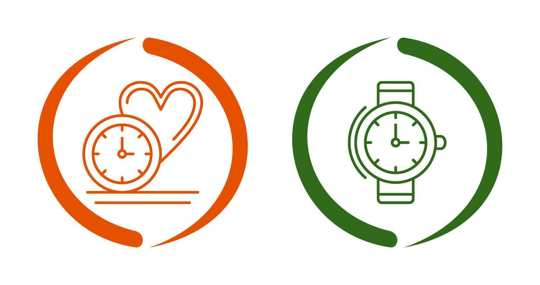 Love and Wrist Watch Icon vector