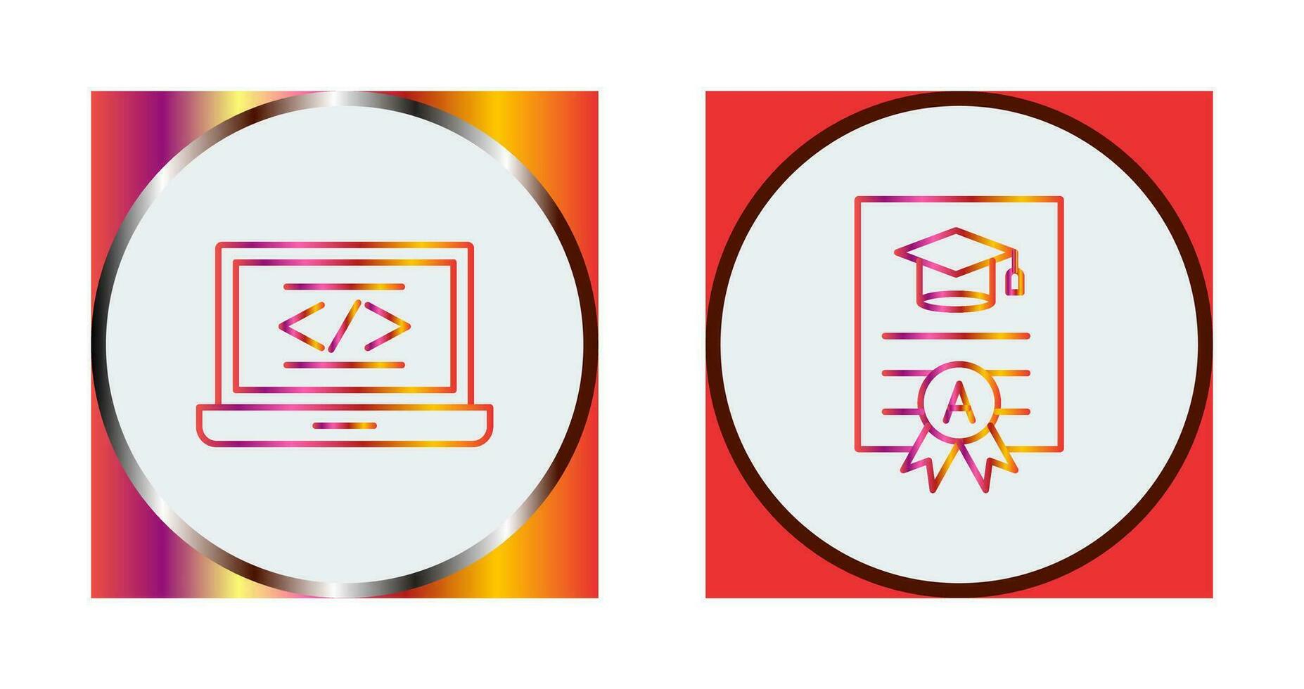 Coding and Report Card Icon vector