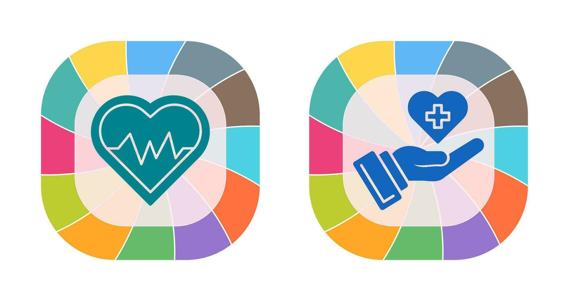 Heart Beat and Healthcare Icon vector