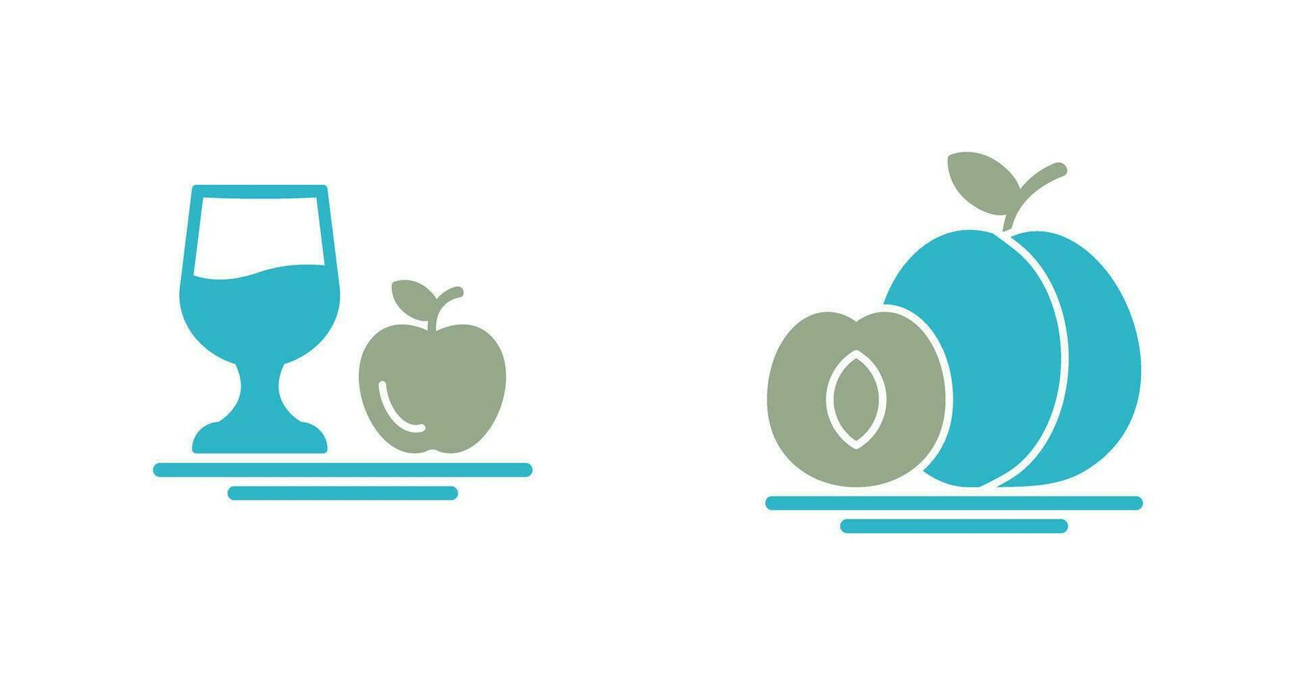 Healthy and Apricot Icon vector