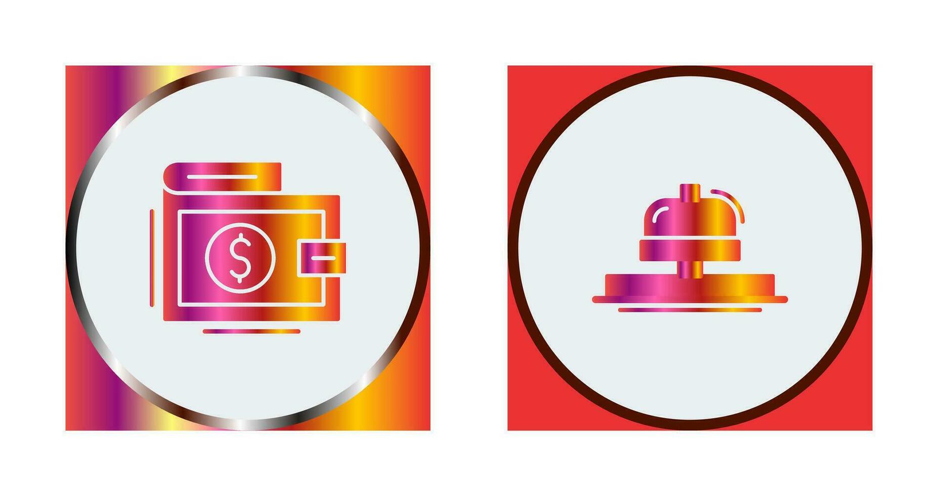 Wallet and Bell Icon vector