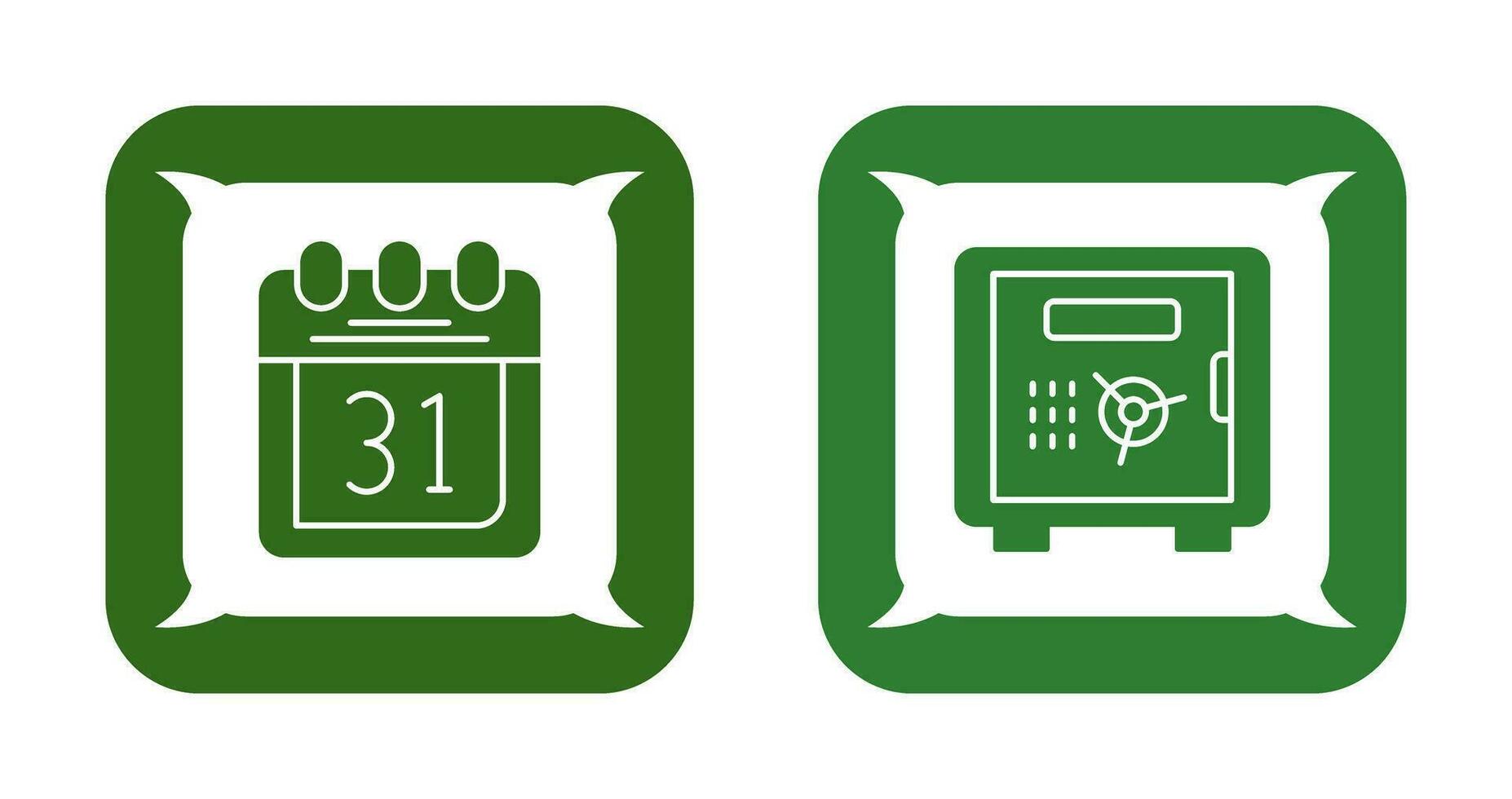 Calendar and Safe Box Icon vector