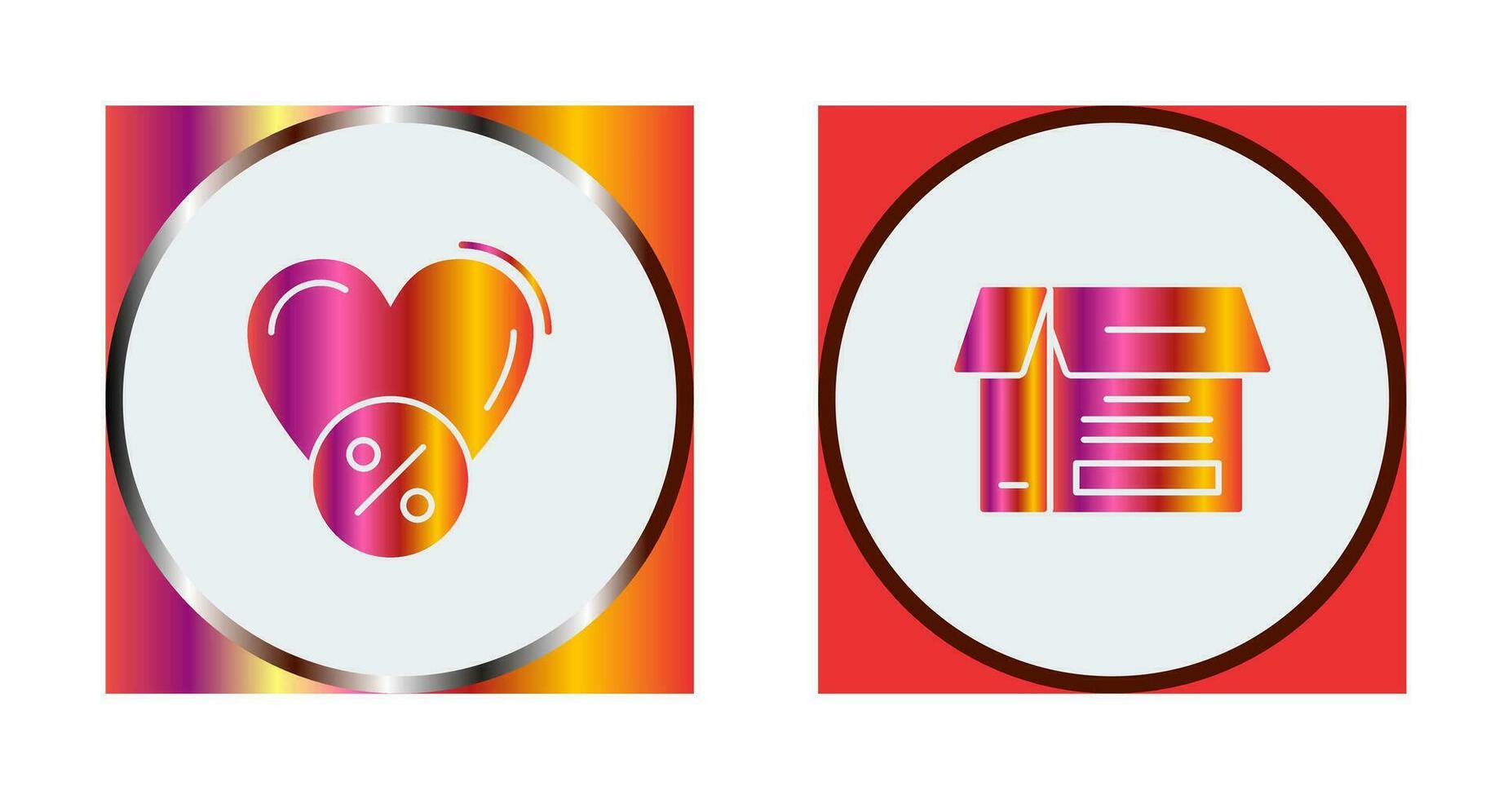 Heart and Box Icon vector