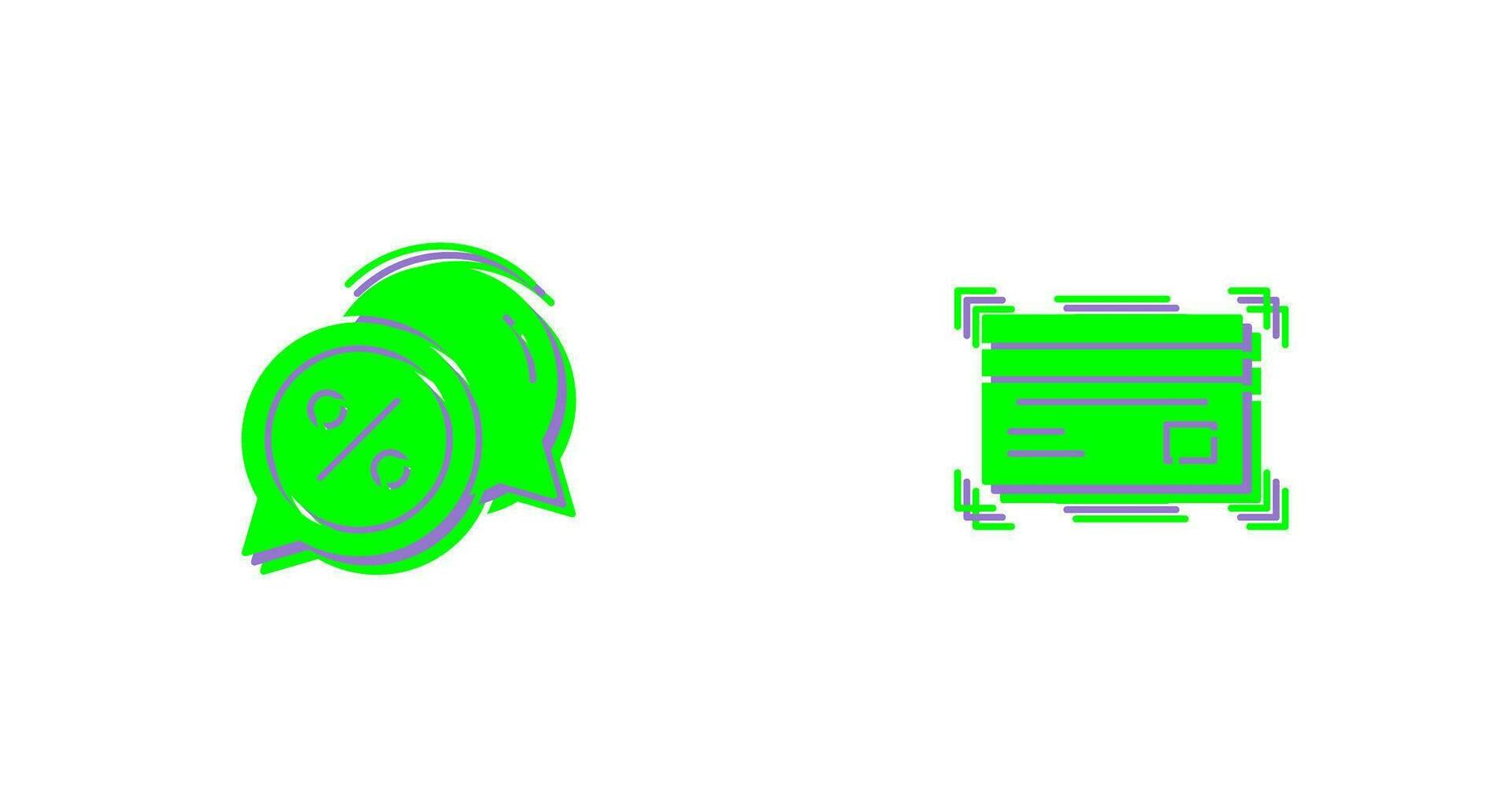 Discount Offer and Credit Card Icon vector