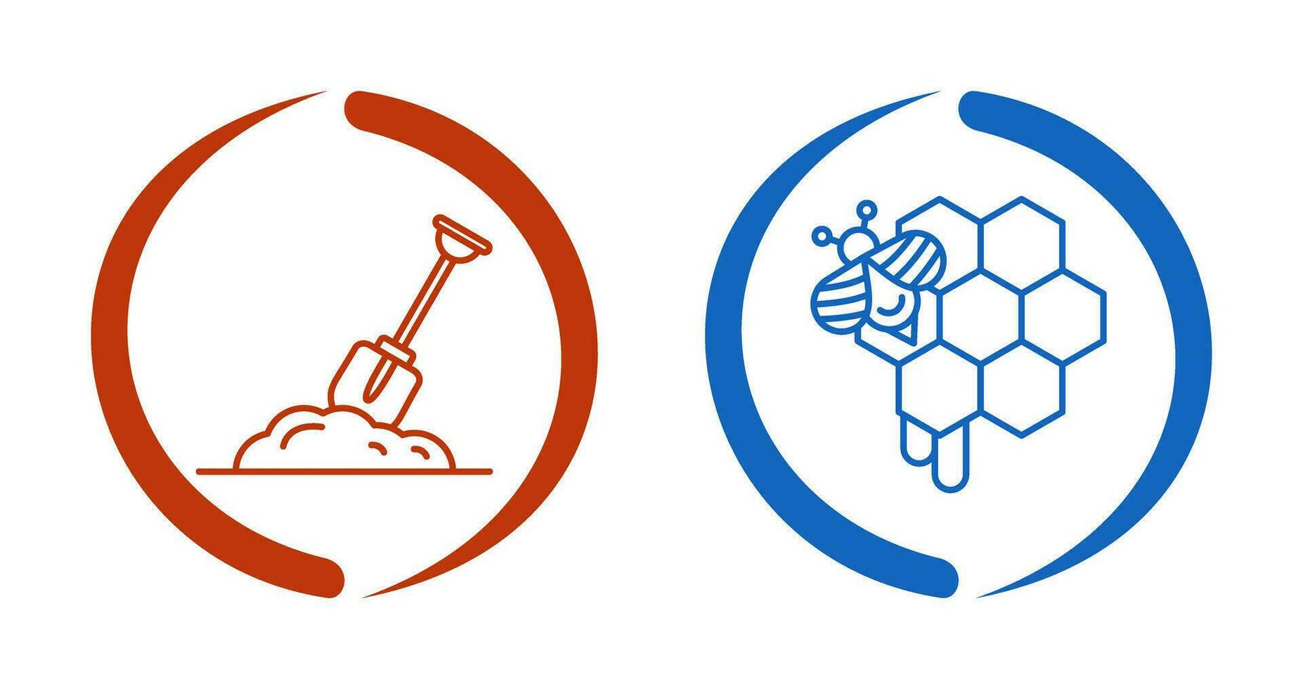 Digging and Honeycomb Icon vector