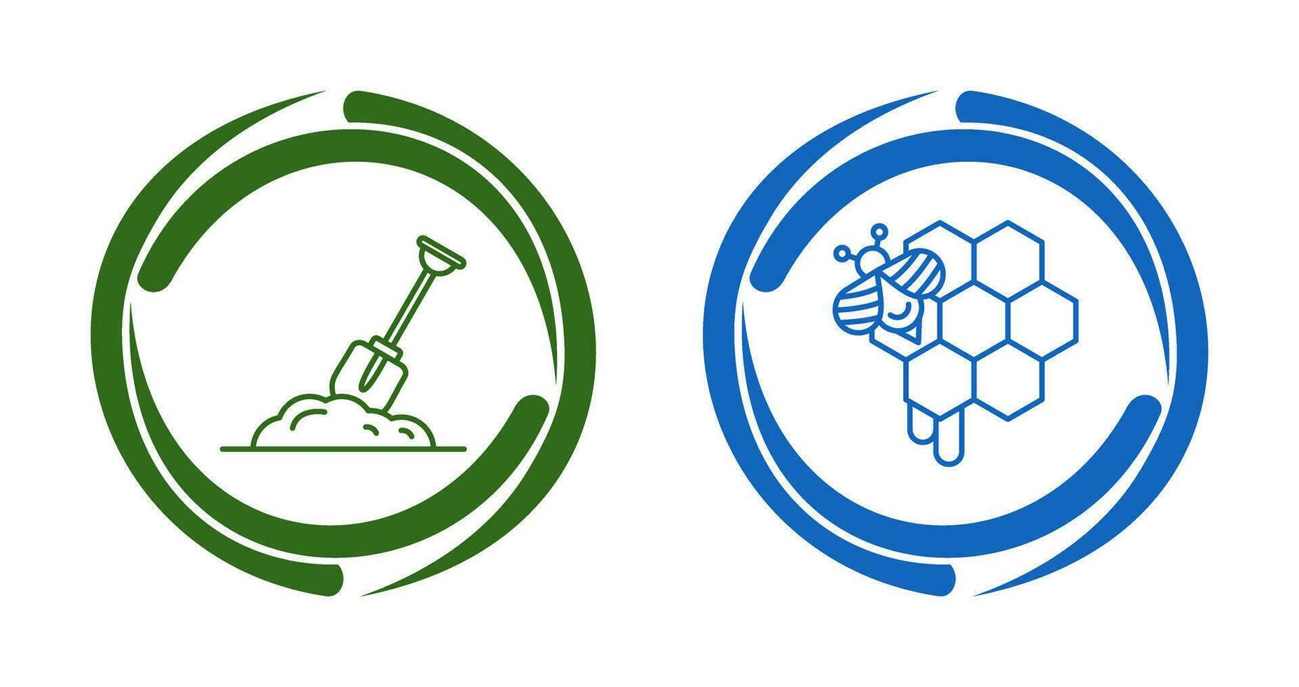 Digging and Honeycomb Icon vector