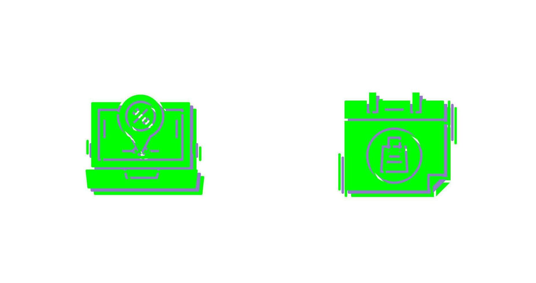 Map Pin and Calendar Icon vector