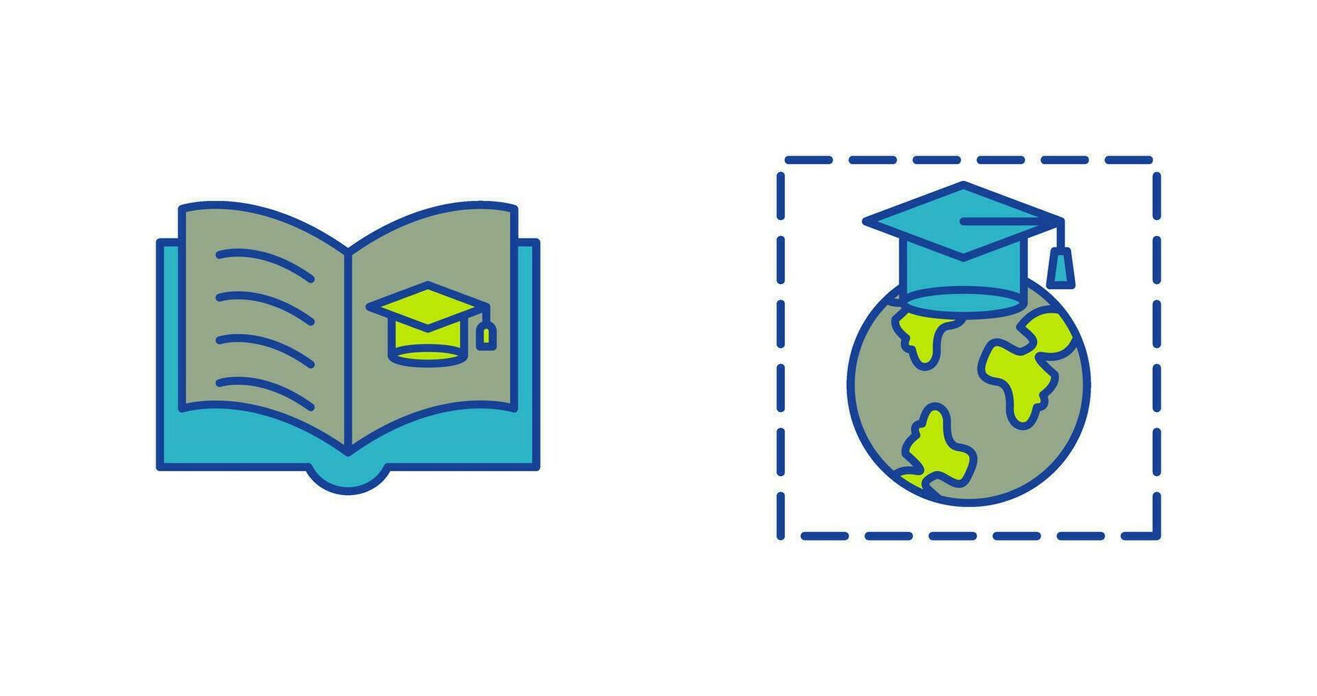 Open Book and Earth Icon vector