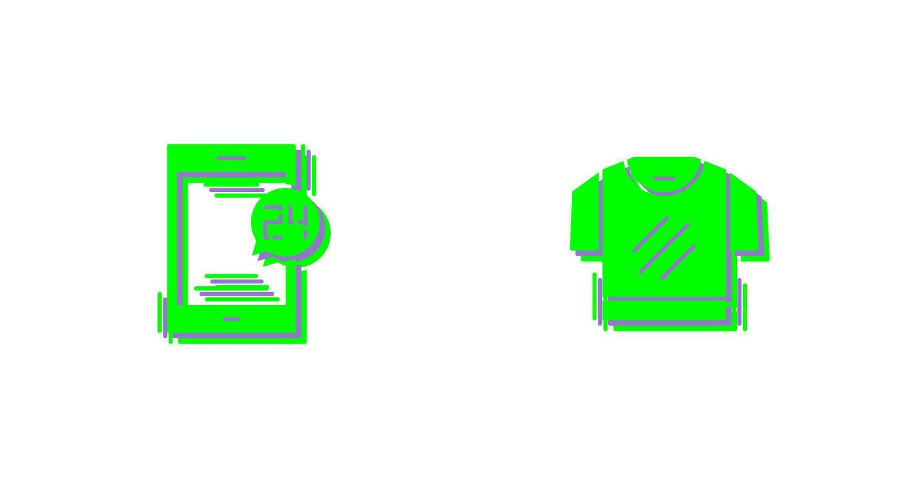 24 Hours and TShirt Icon vector