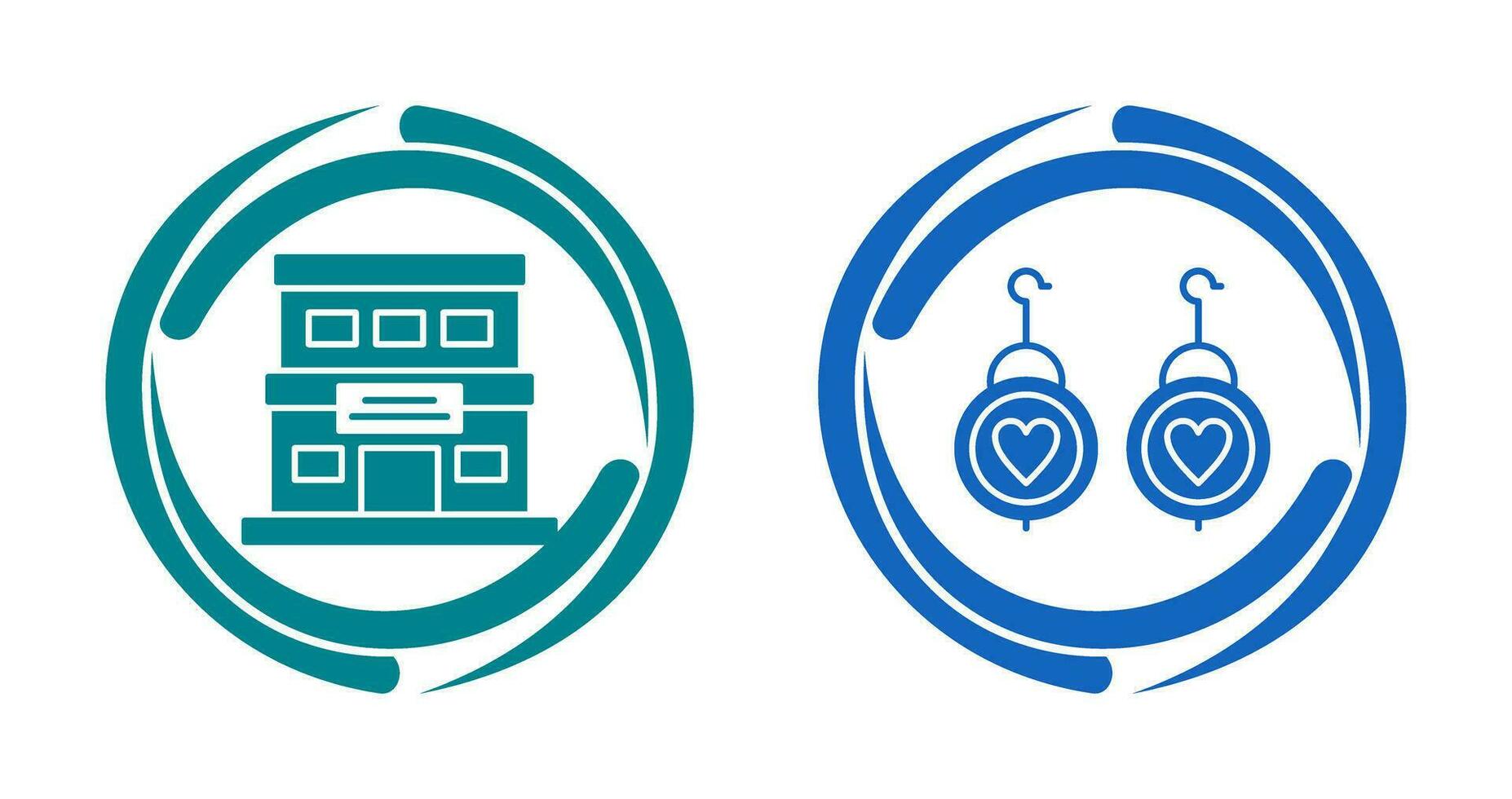 Hotel and Earring Icon vector