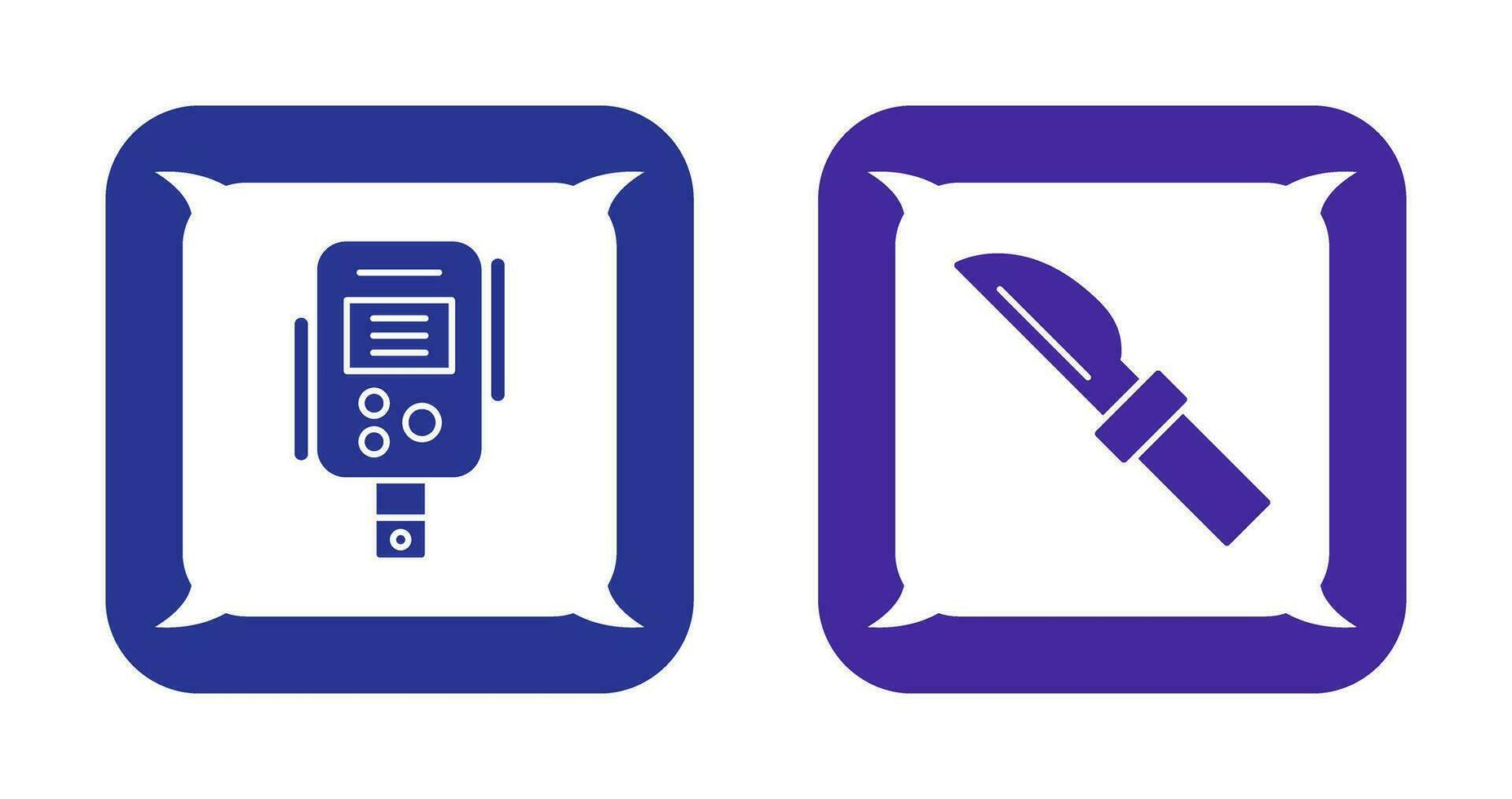 Diabetes Test and Knife Icon vector