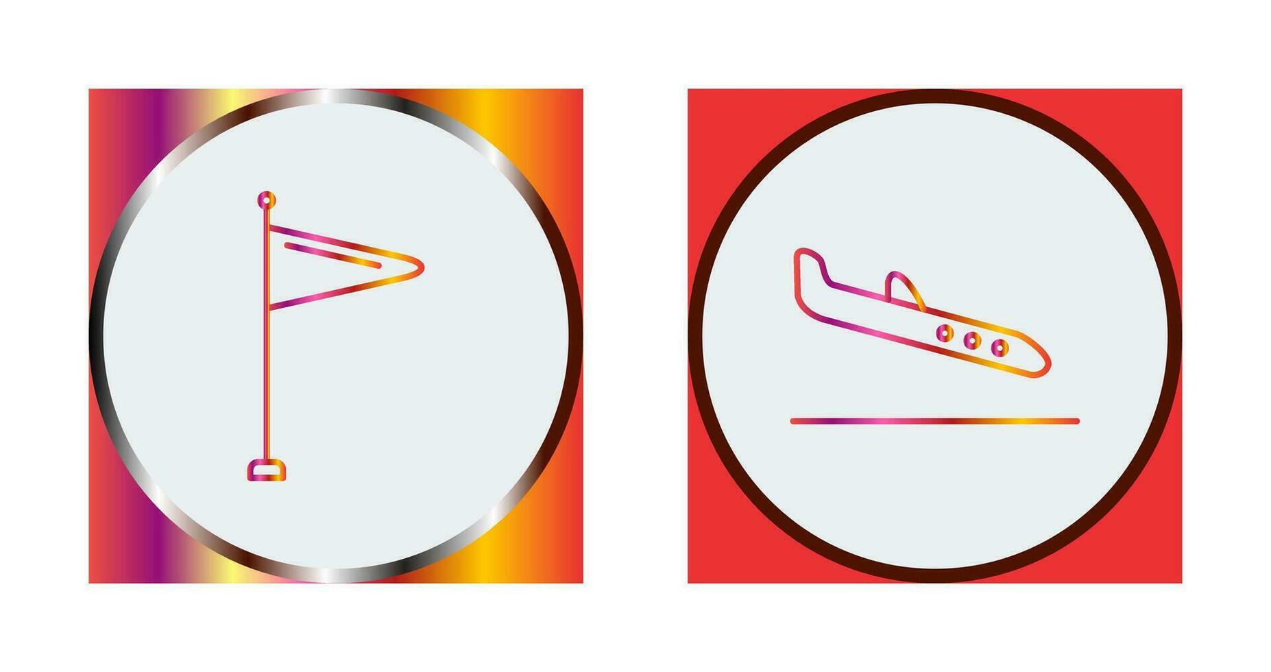 Wind Sign and Arrival Icon vector