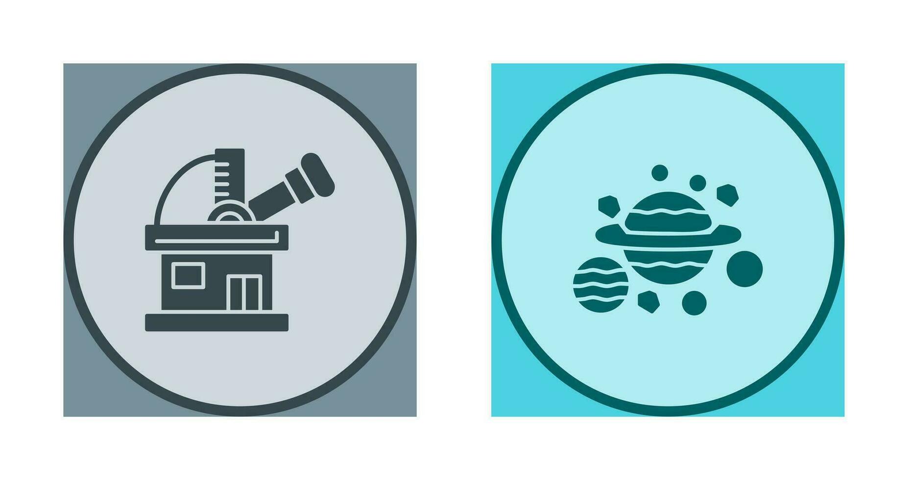 observatory and planets Icon vector