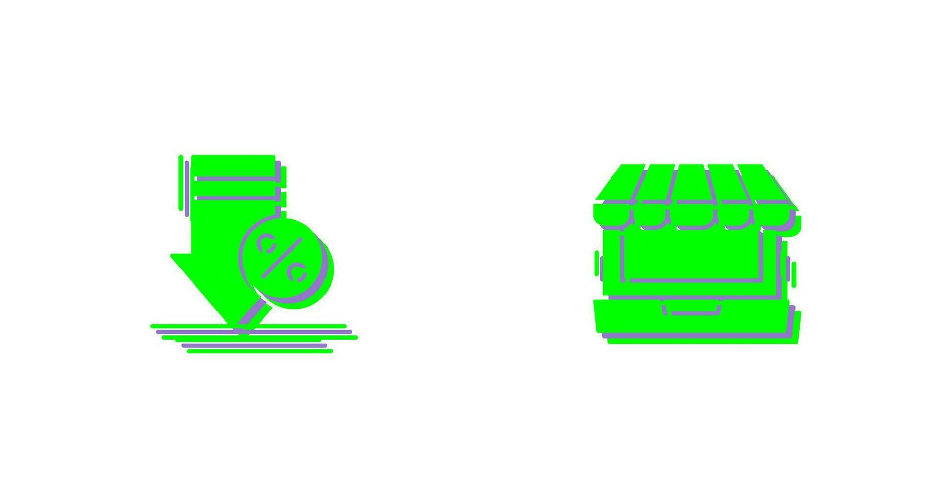 Discount and Online Shopping Icon vector