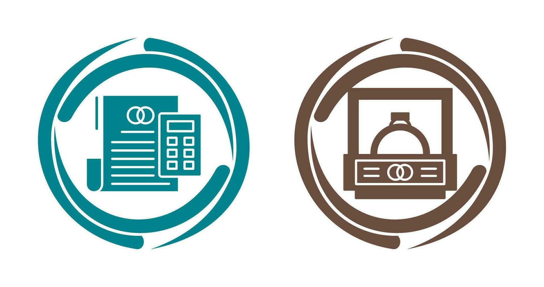 Wedding Cost and Wedding Ring Icon vector