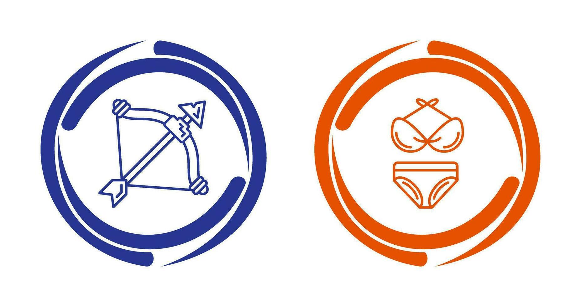 Crossbow and Bikini Icon vector