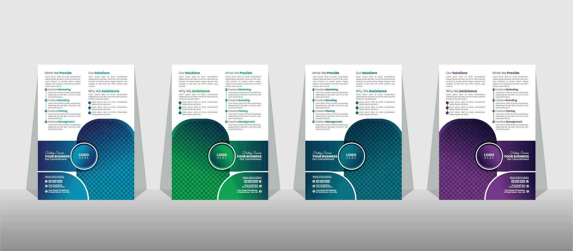 Corporate Business Flyer poster pamphlet brochure cover design layout background, two colors scheme, vector template in A4 size.