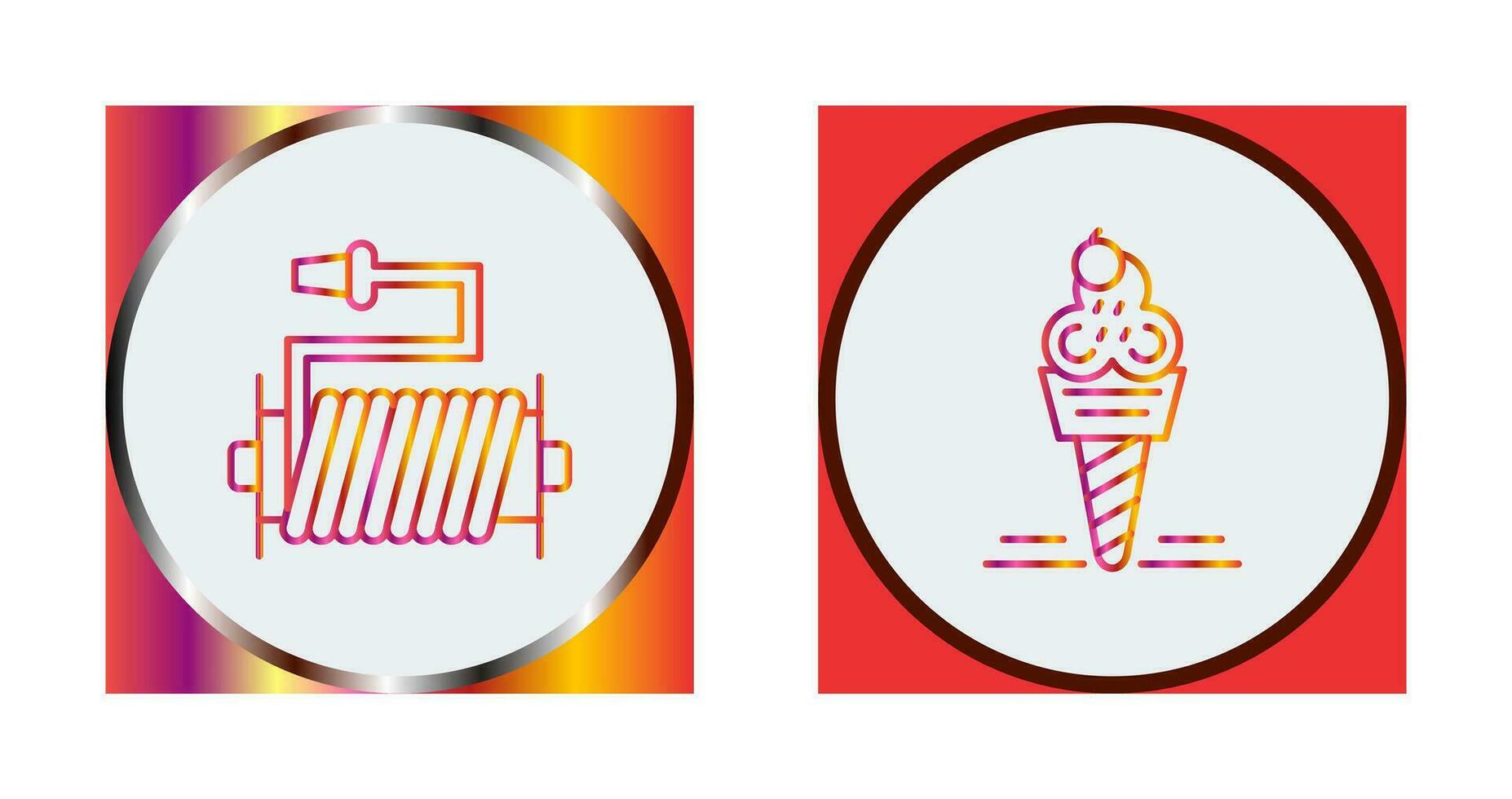 Water Hose and Ice Cream Icon vector