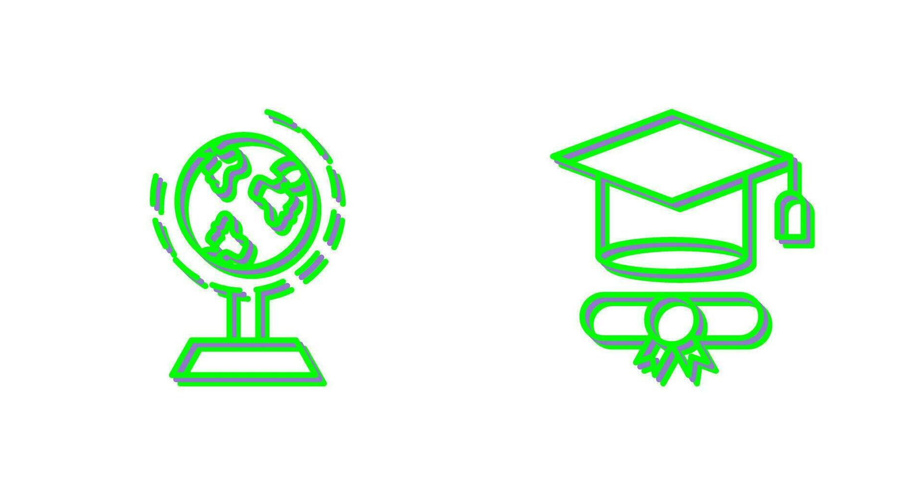 Geography and Graduation  Icon vector