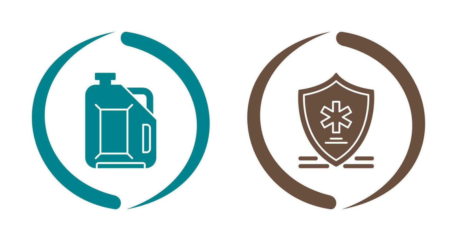 Jerrycan and Medical Symbol Icon vector