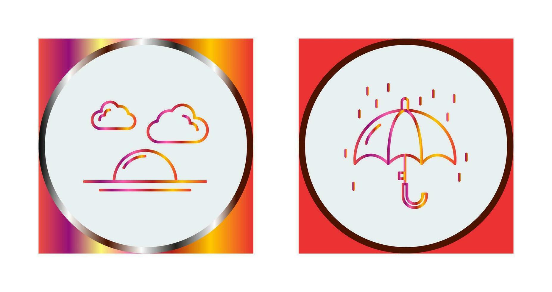 Sunshine and Raining Icon vector