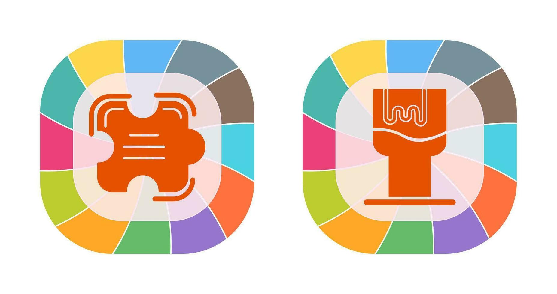 Puzzle and Beer Icon vector