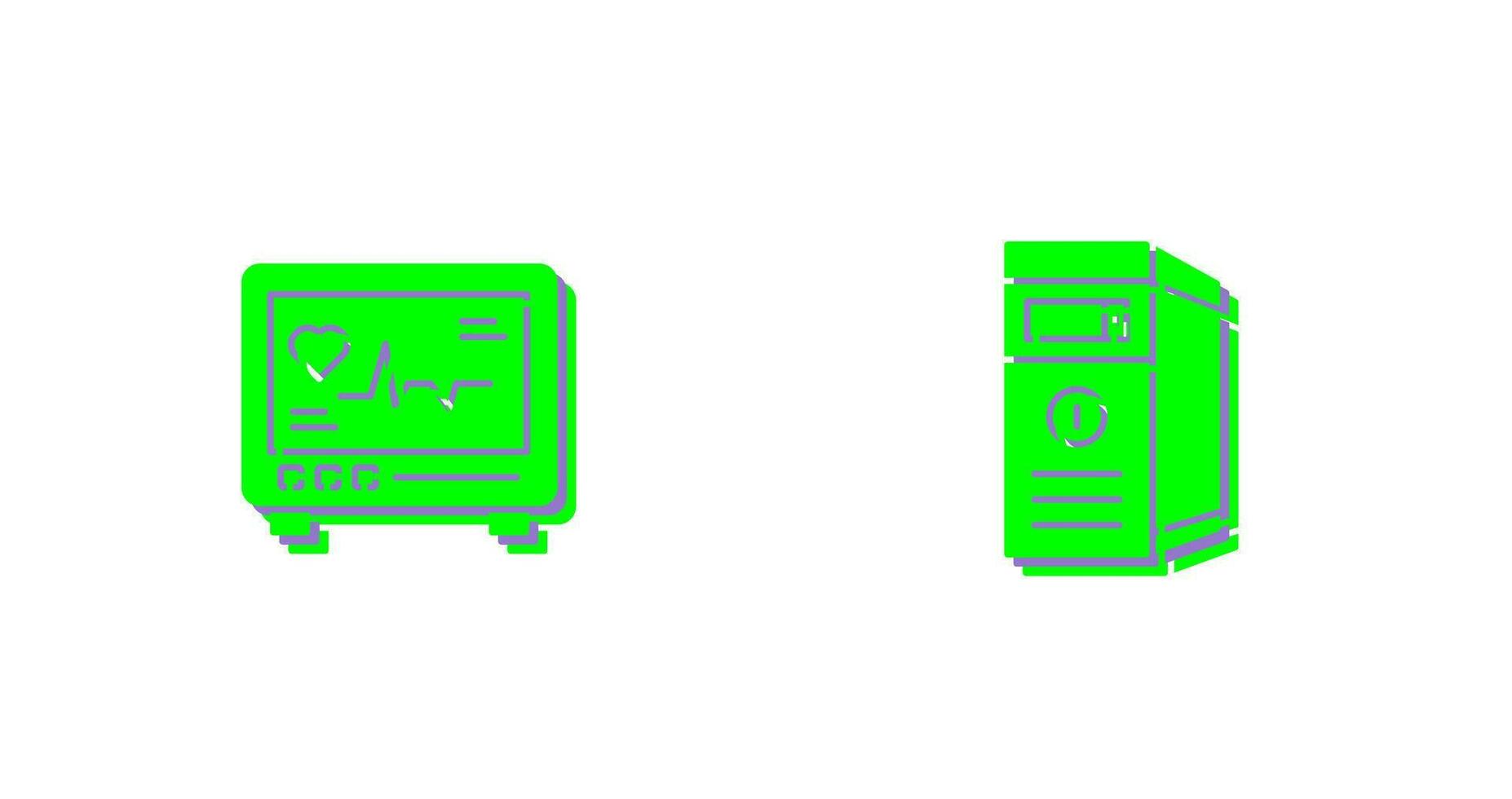 Cardiogram and Cpu Icon vector