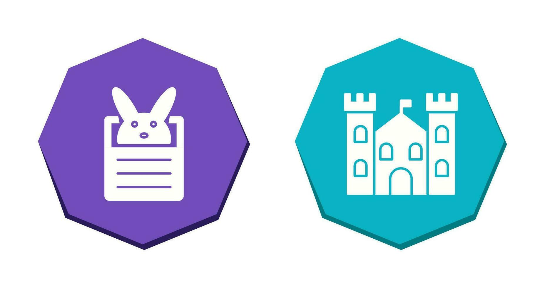 Bunny and Castle Icon vector