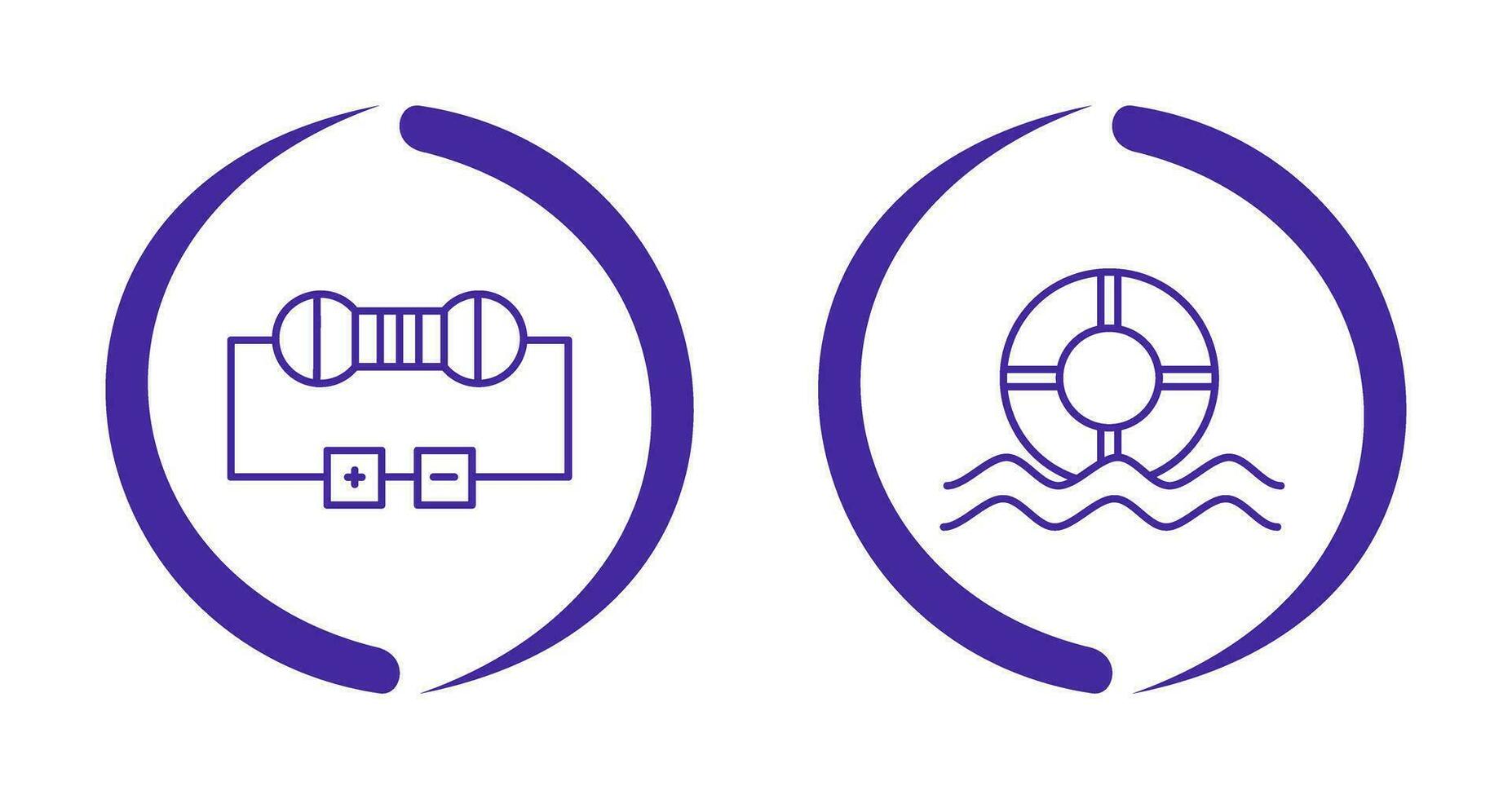 Resistor and  Float Icon vector