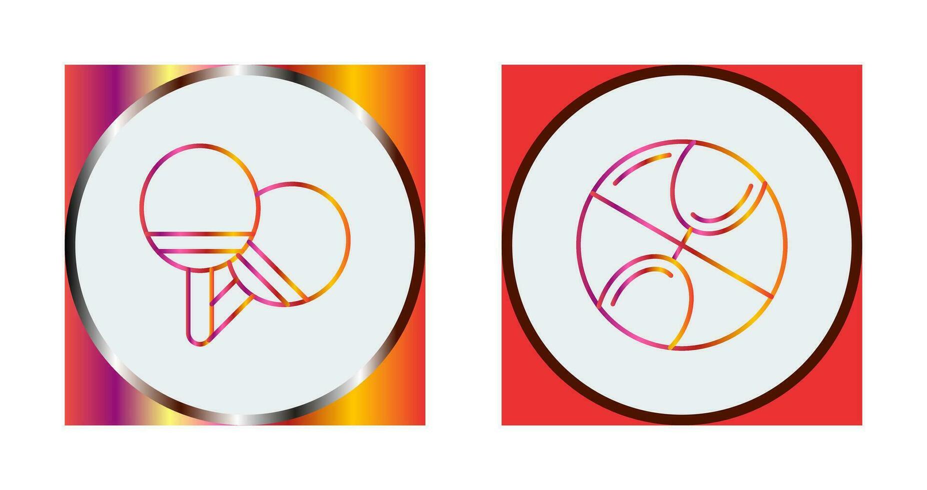 Ping Pong and Basketball Icon vector