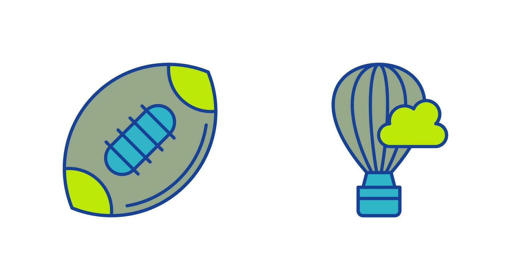 Hot Air Baloon and Football Icon vector