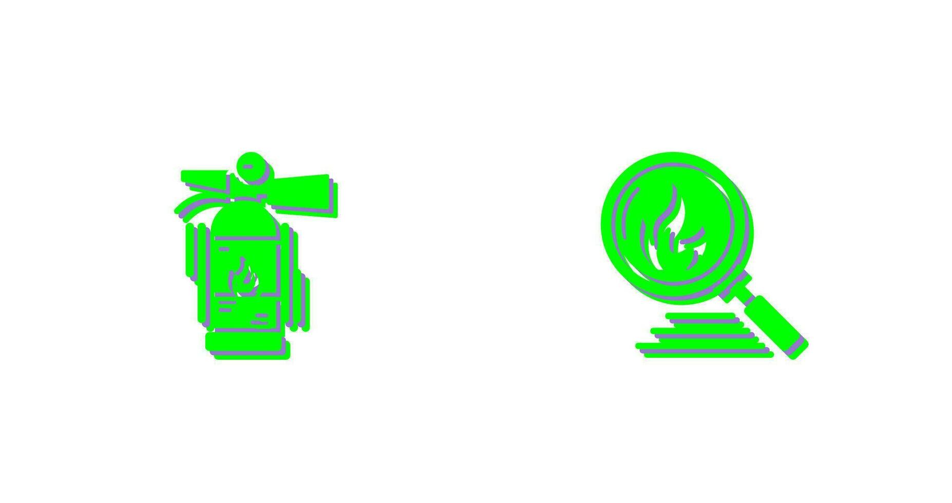 Fire Extinguisher and Disaster Icon vector