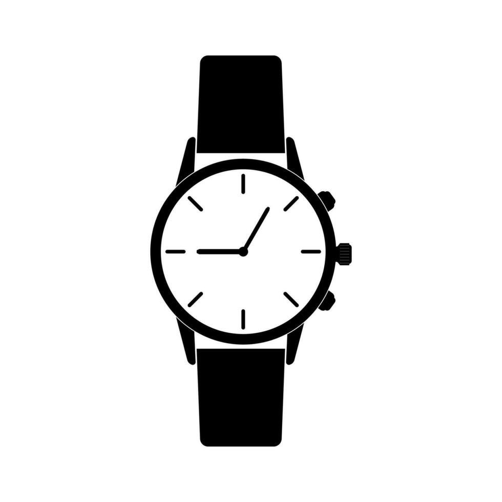 Clock icon in flat style, Business watch. Vector design element