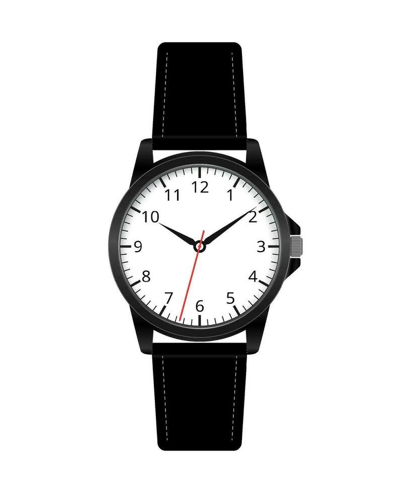 Clock icon in flat style, Business watch. Vector design element