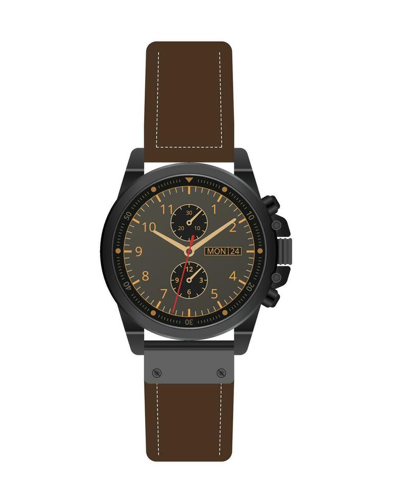 reloj icono en plano estilo, negocio mirar. vector diseño elemento