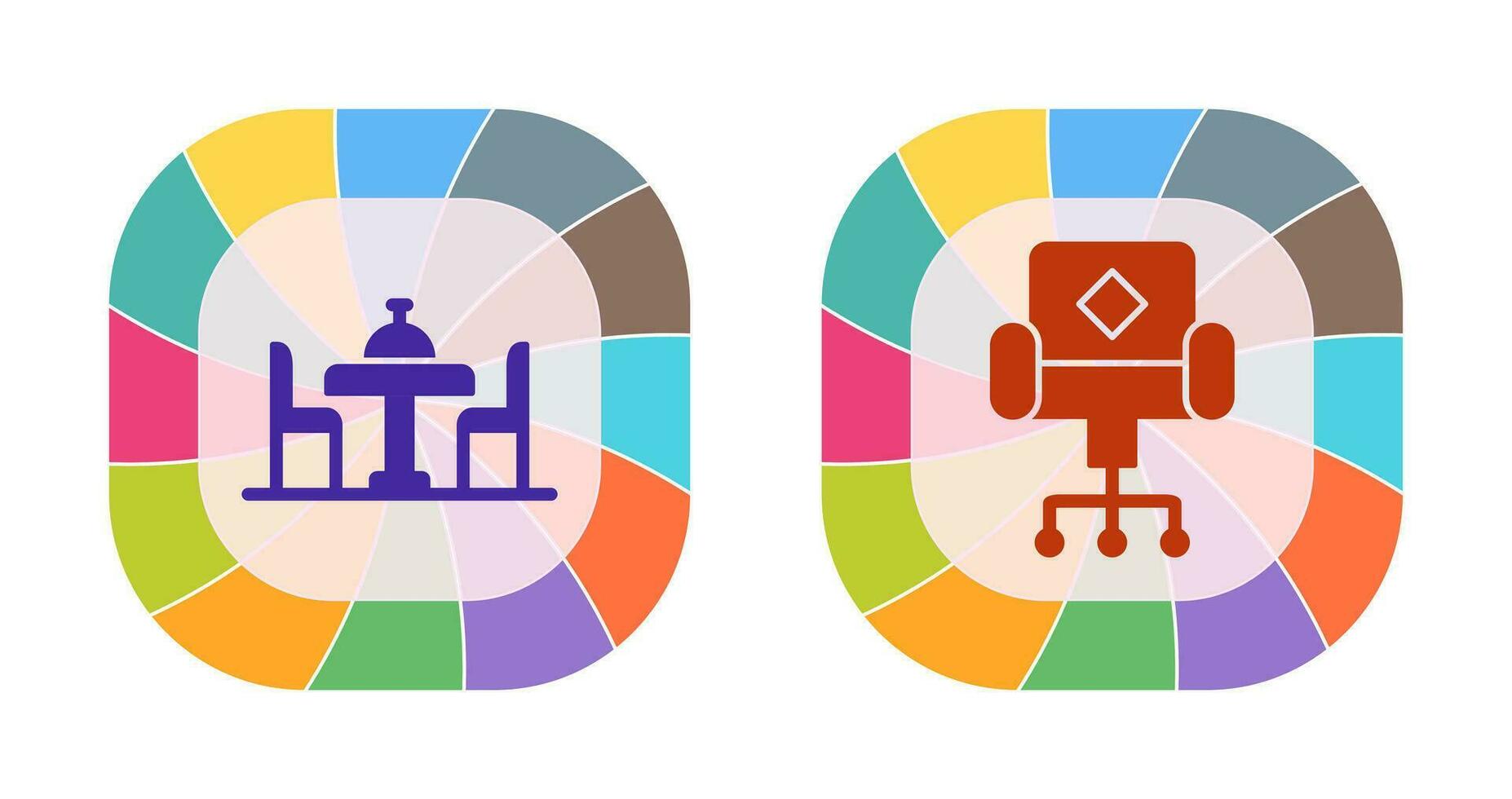 Chair and Dinning Table Icon vector