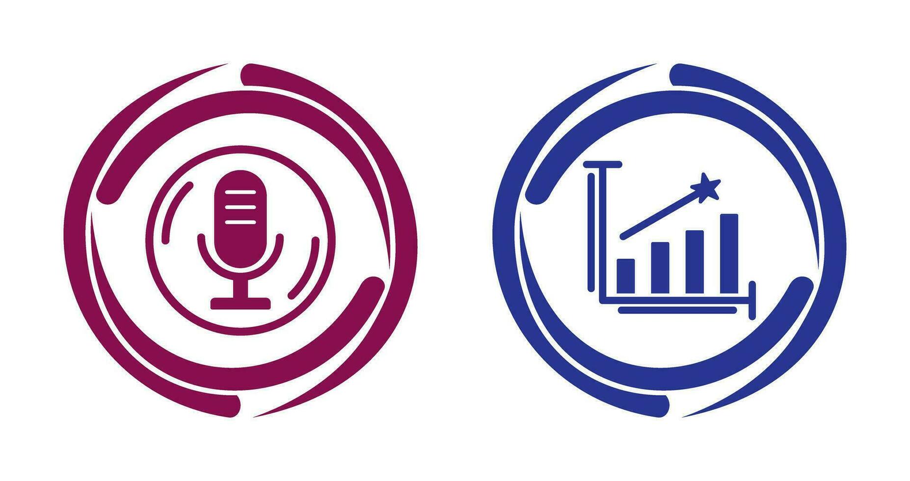 Microphone and Line Bars Icon vector