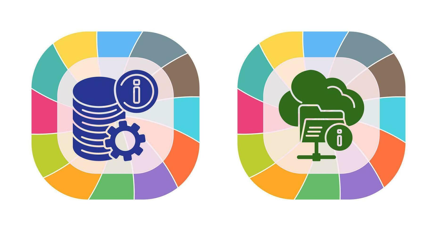 data and folder  Icon vector