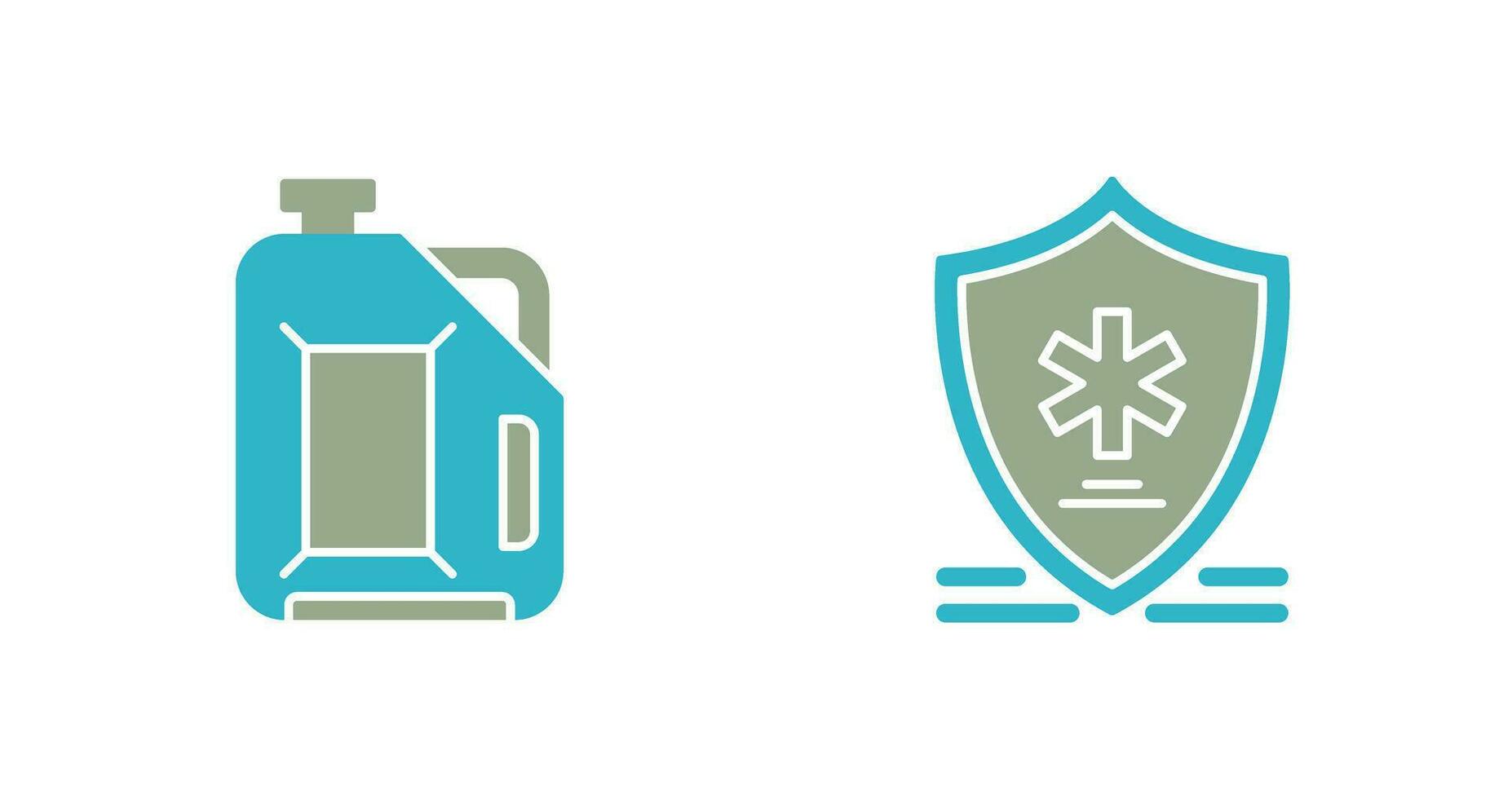 Jerrycan and Medical Symbol Icon vector