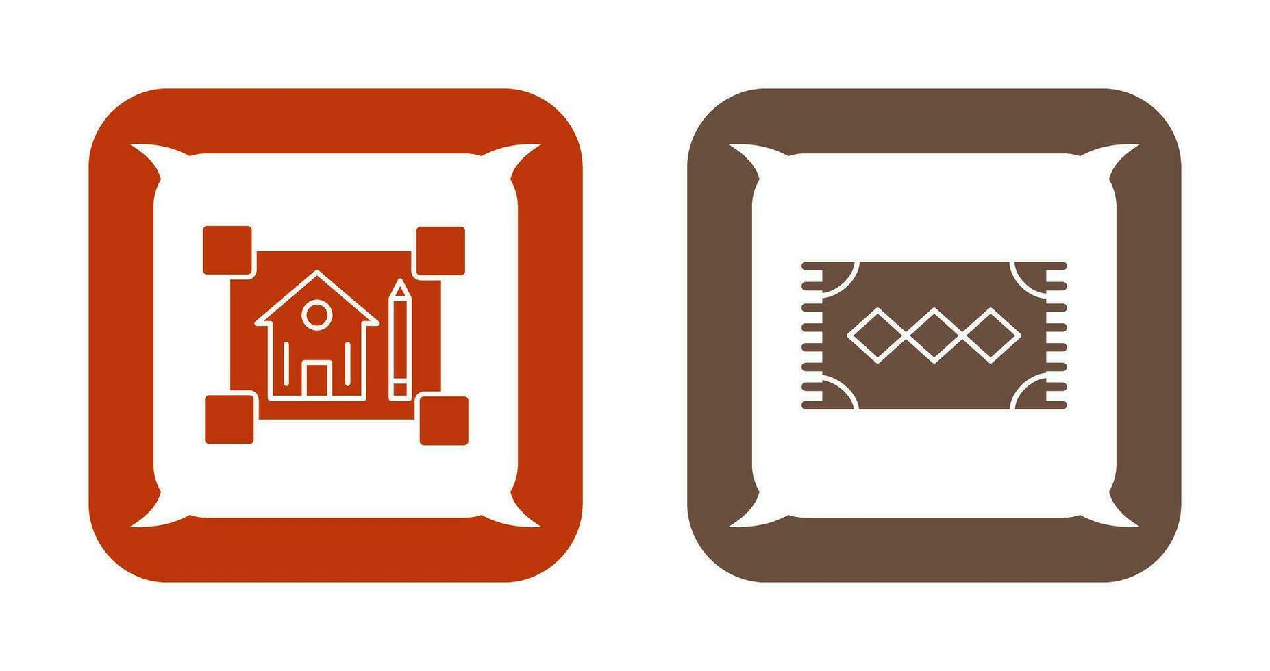 blueprint and rug Icon vector