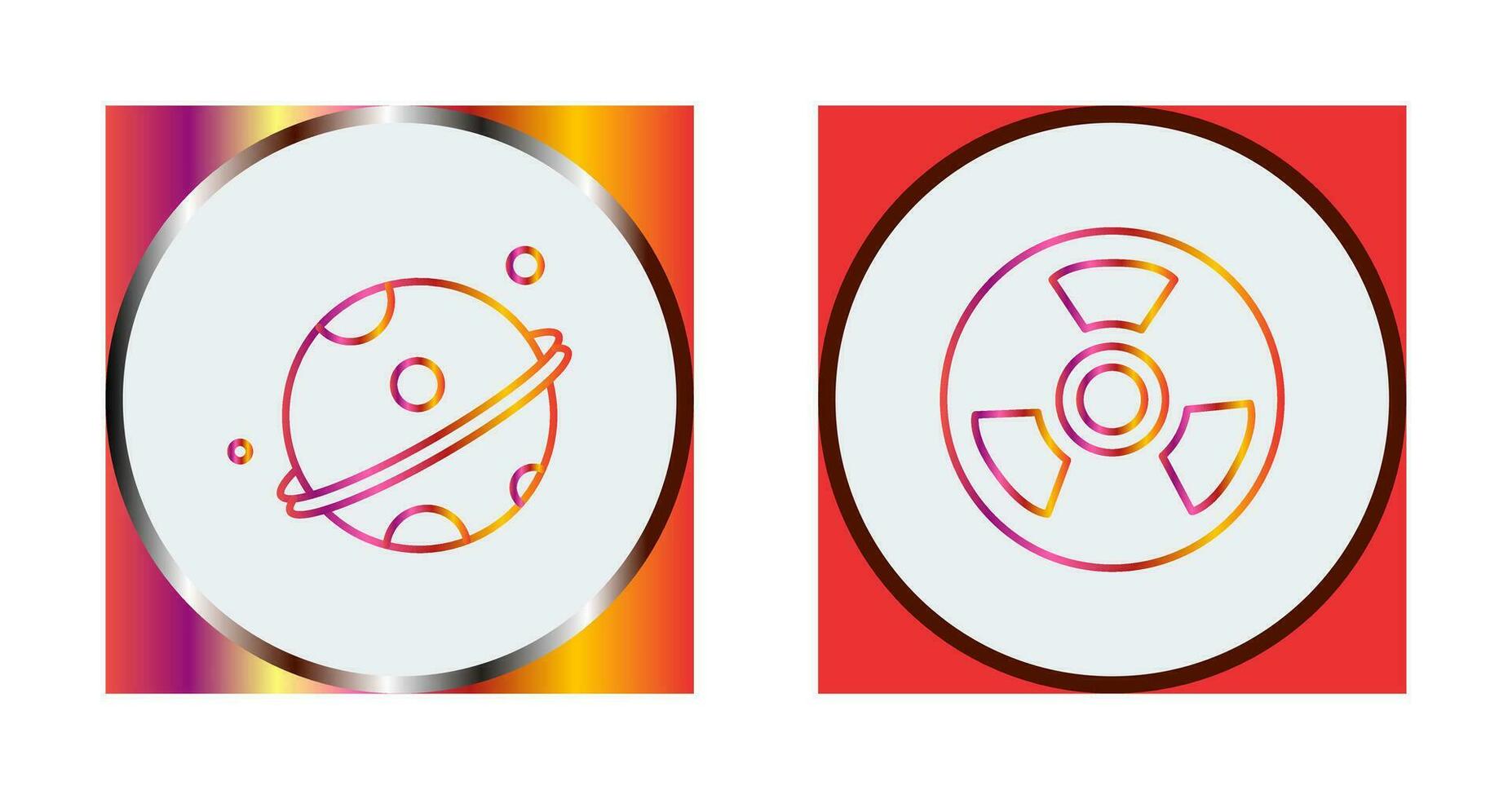 Planet and Nuclear Icon vector