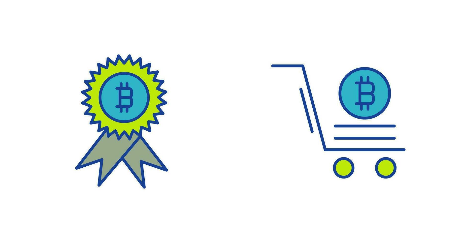 Reward and Pushcart Icon vector