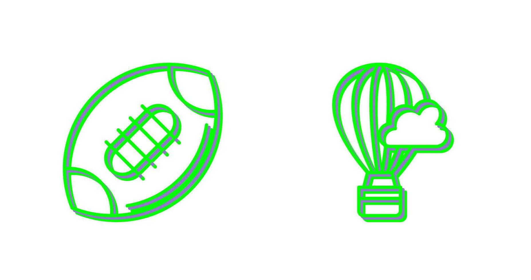 Hot Air Baloon and Football Icon vector