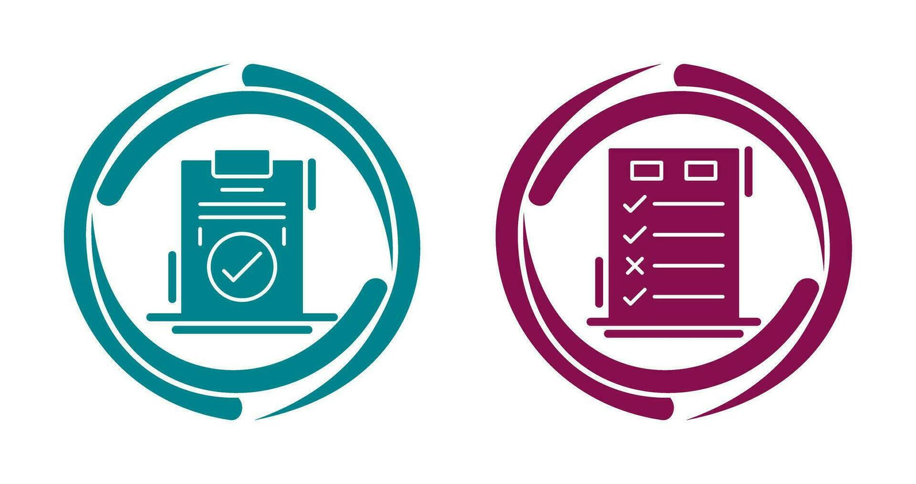 Today to Done Check List and Checkmark Icon vector