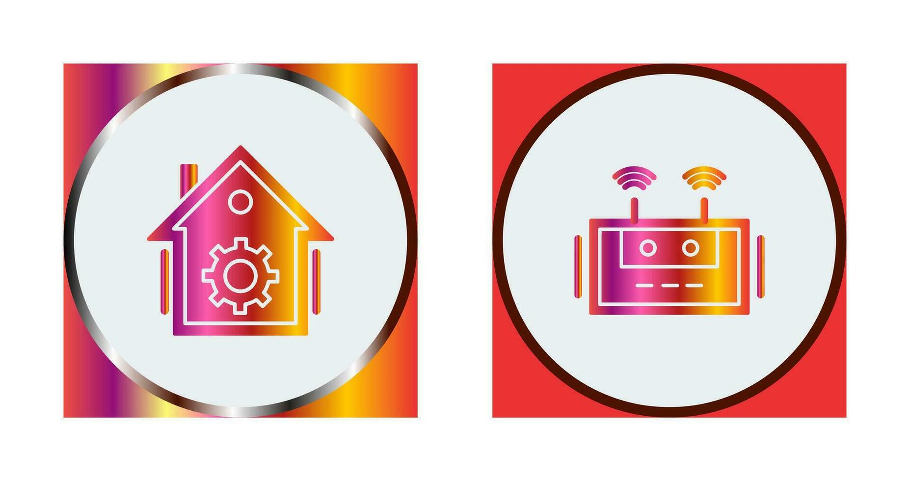 Home Automation and Router Icon vector