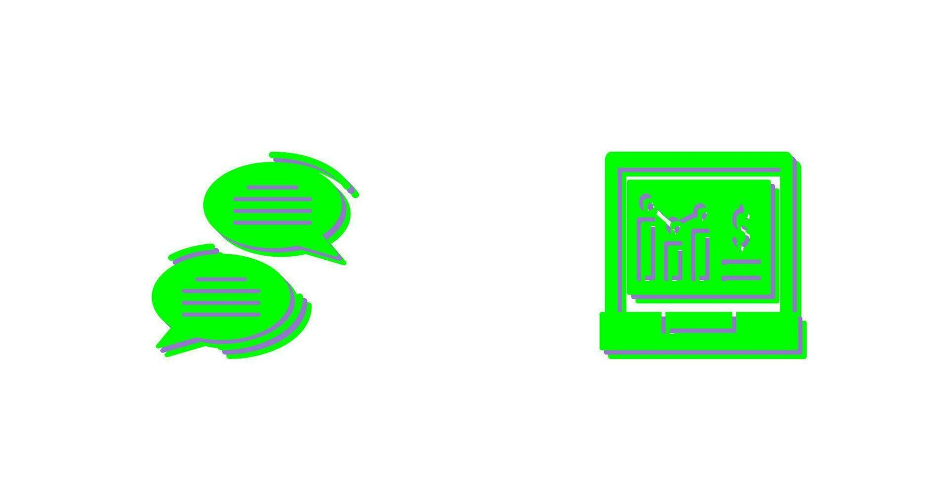 Chat and Analysis Icon vector
