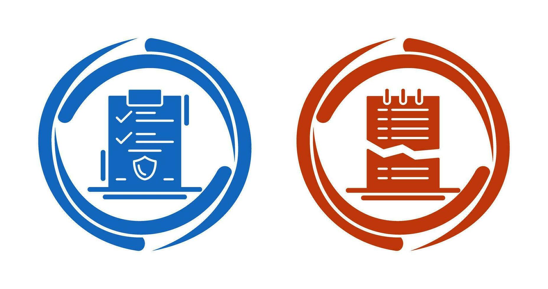 Approved and Corrupted List Icon vector